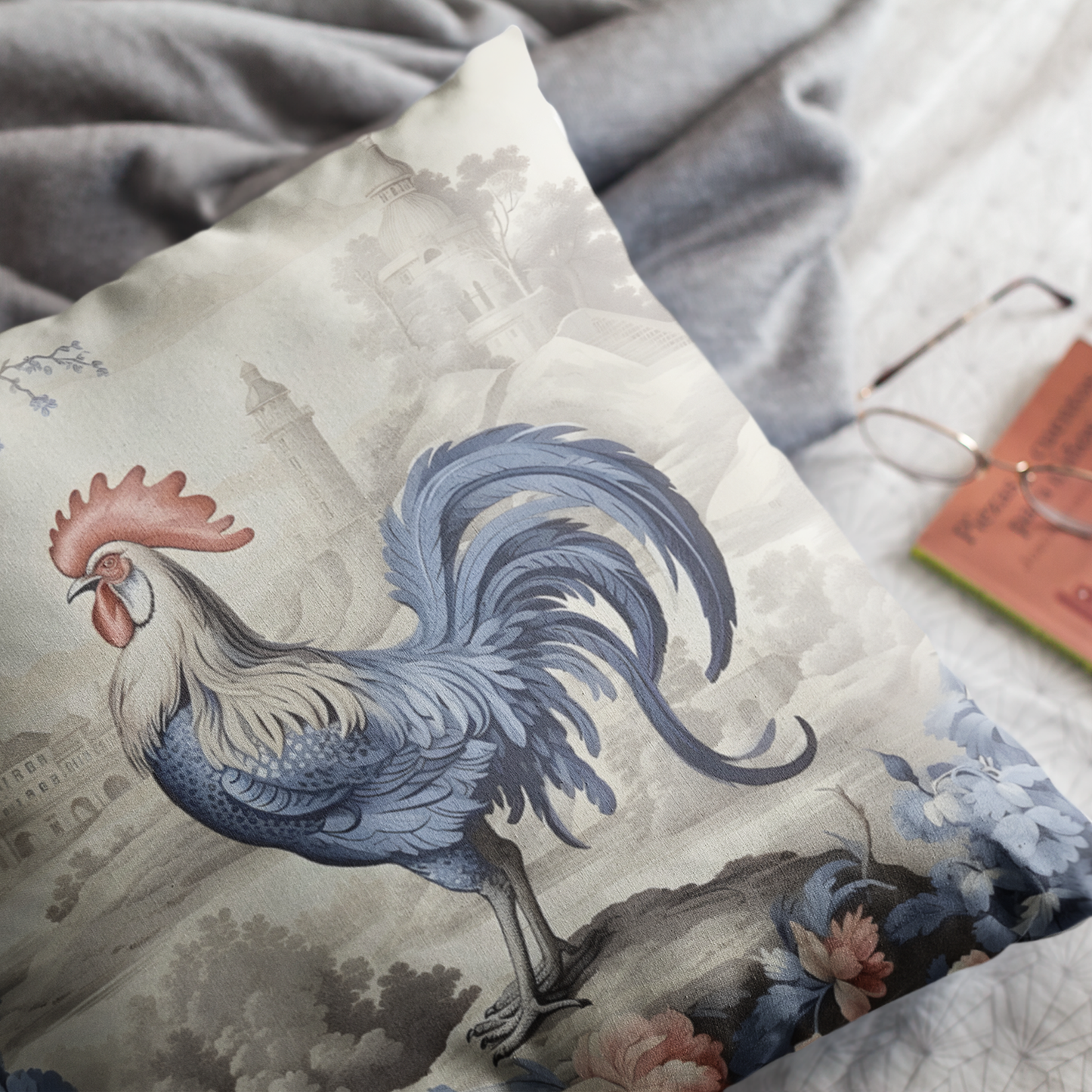 French Farmhouse Rooster Cushion