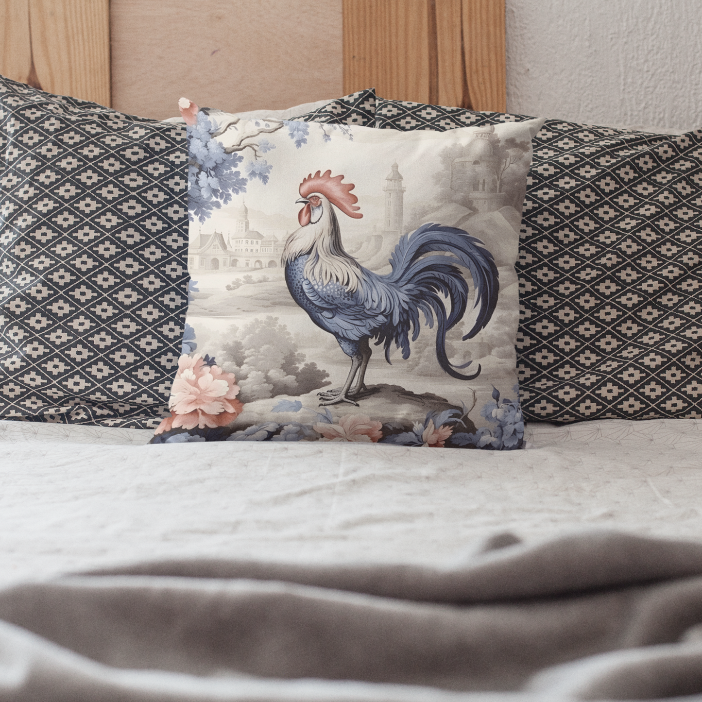 French Farmhouse Rooster Cushion