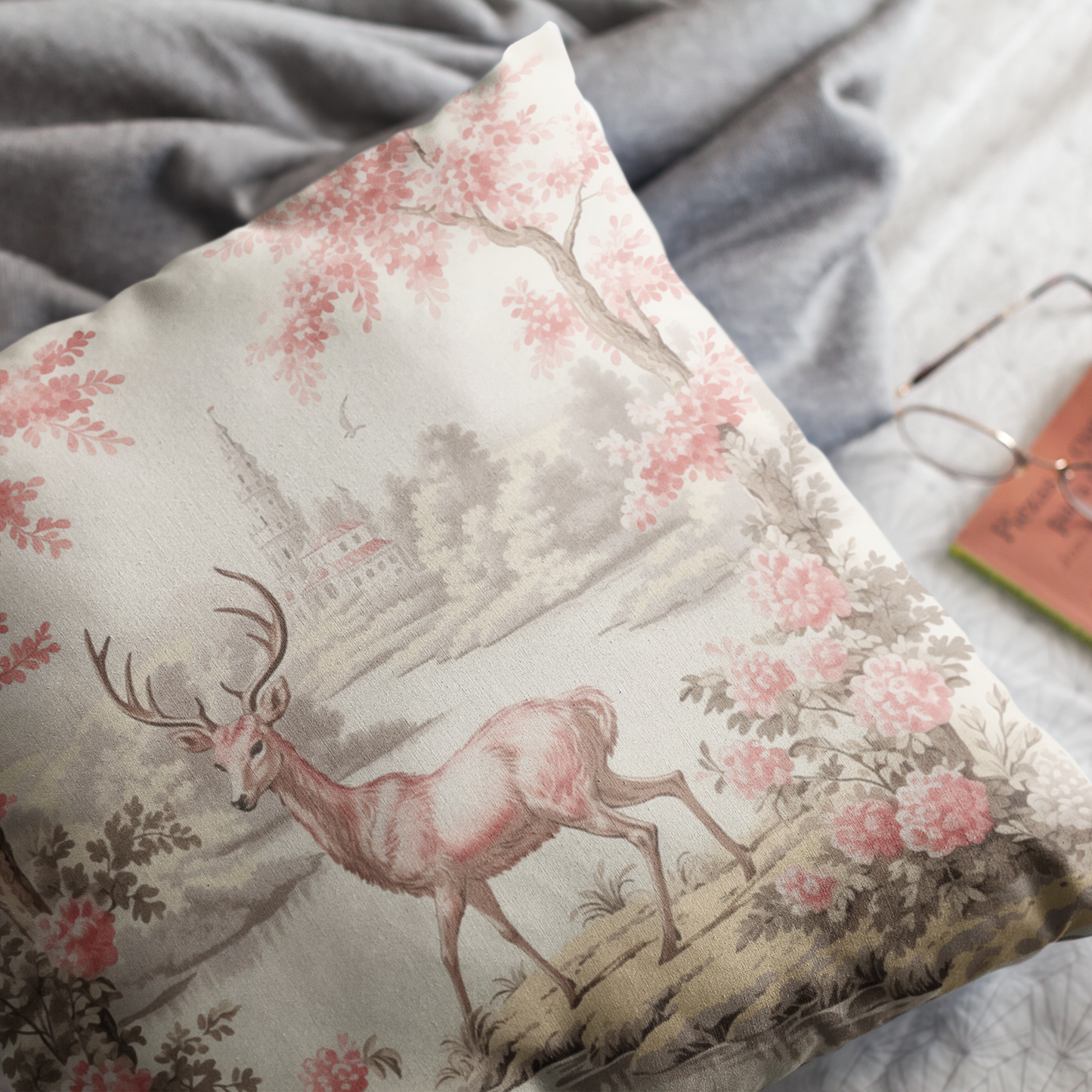 Deer by the River Cushion