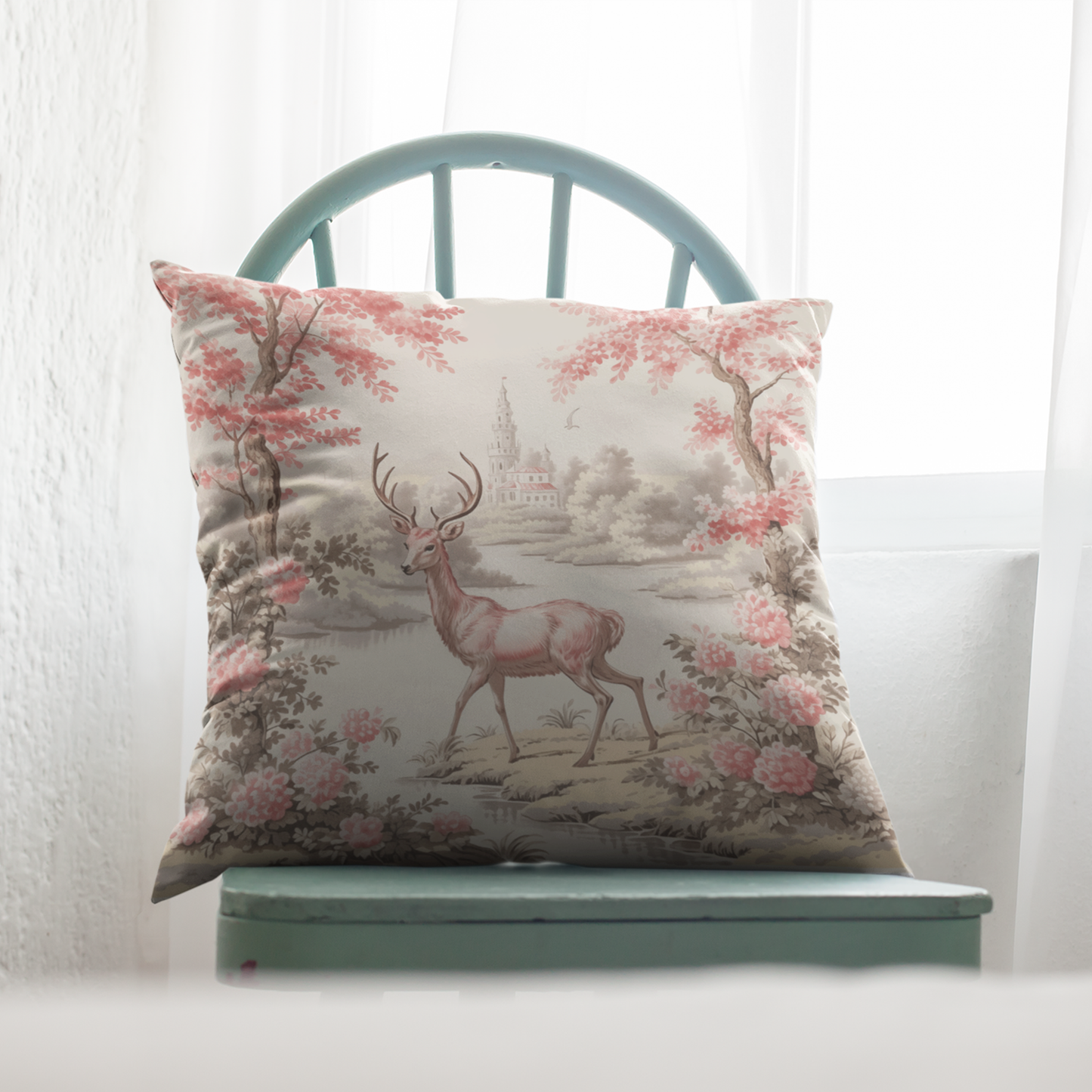 Deer by the River Cushion