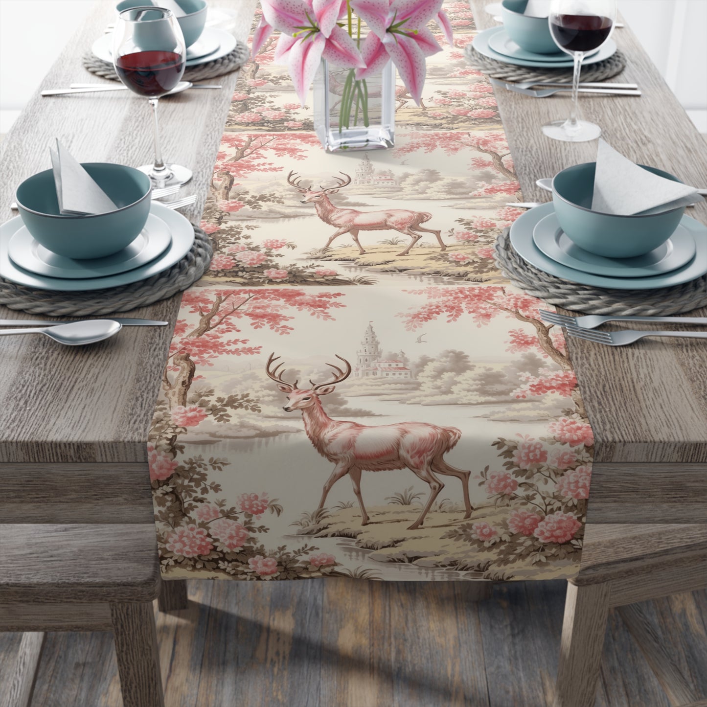 Deer by the River Table Runner