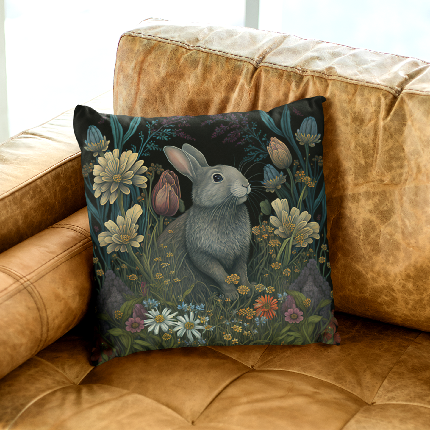 Bunny in the Garden Cushion