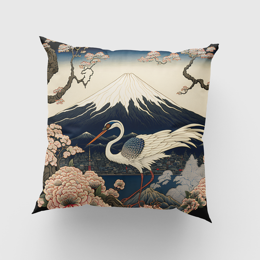 Stork and Mountain Cushion