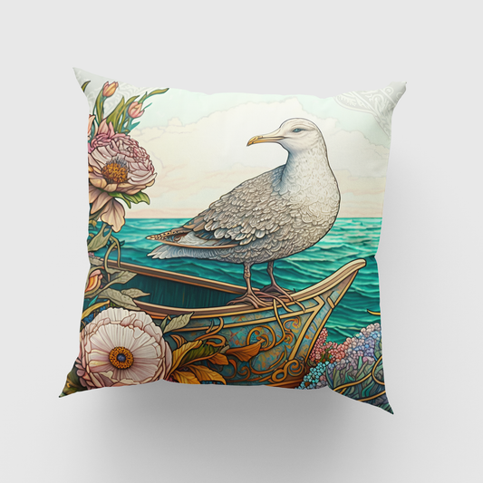 Seagull on Boat Cushion