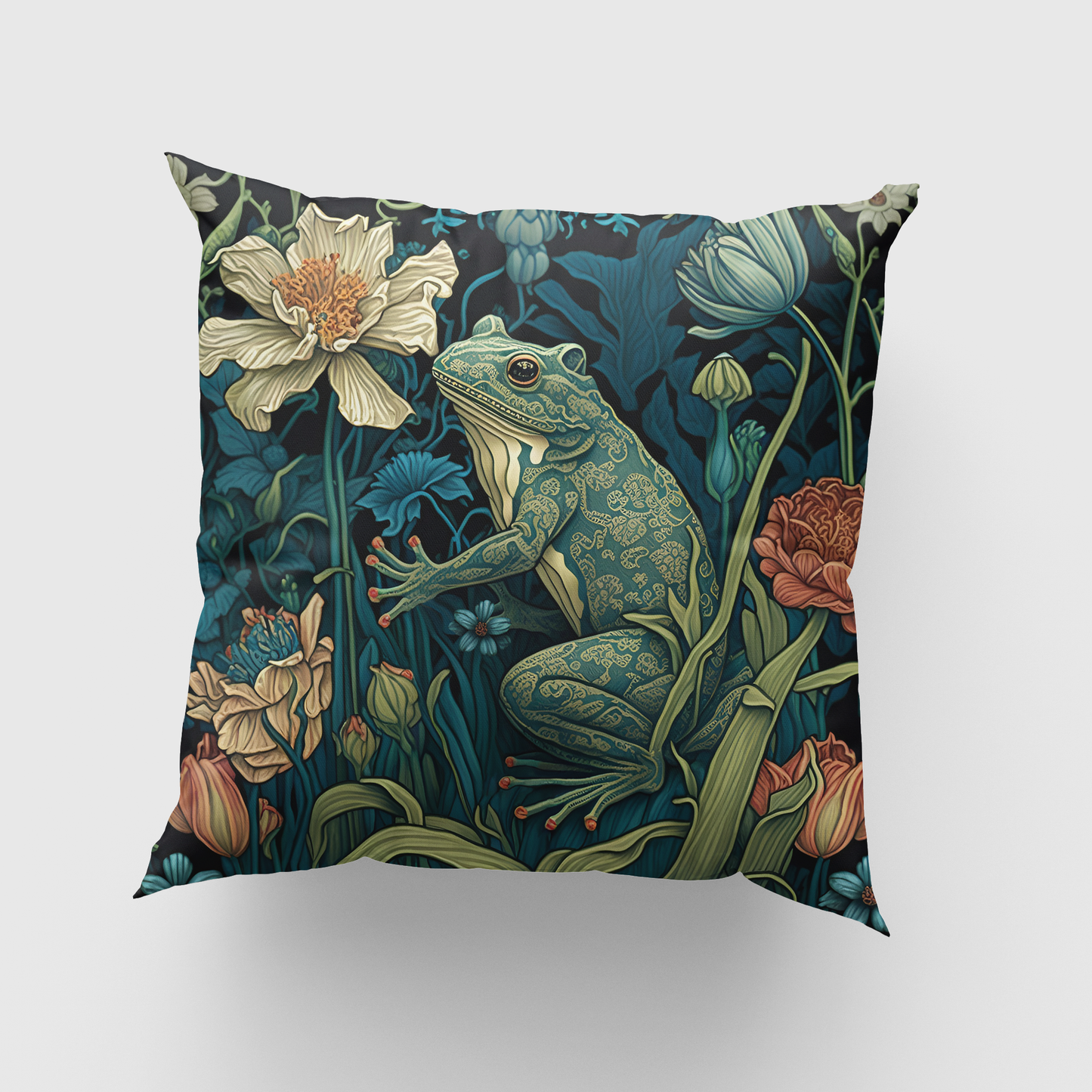 Frog in the Garden Cushion