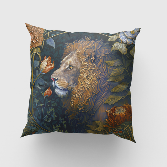 Lion in the Forest Cushion