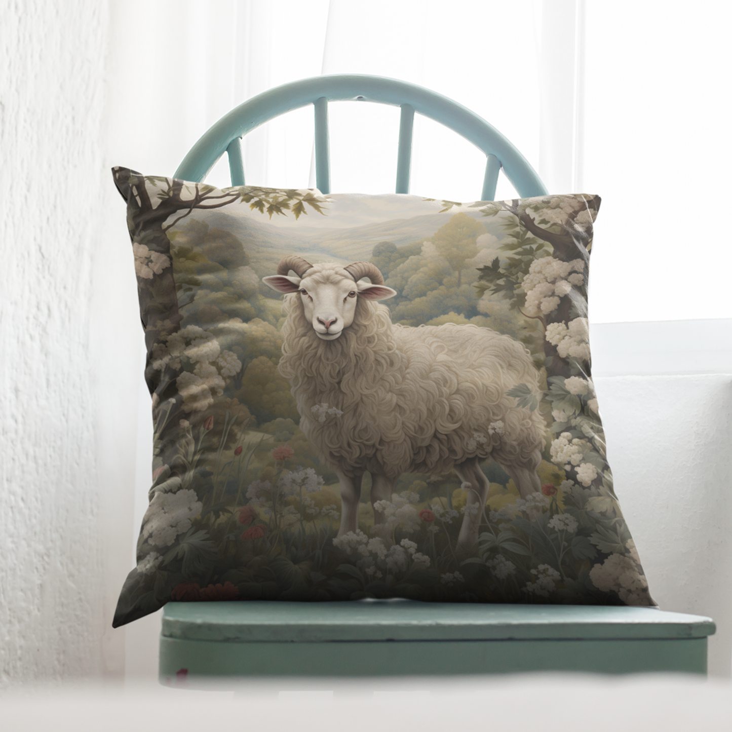 Sheep in the Forest Cushion