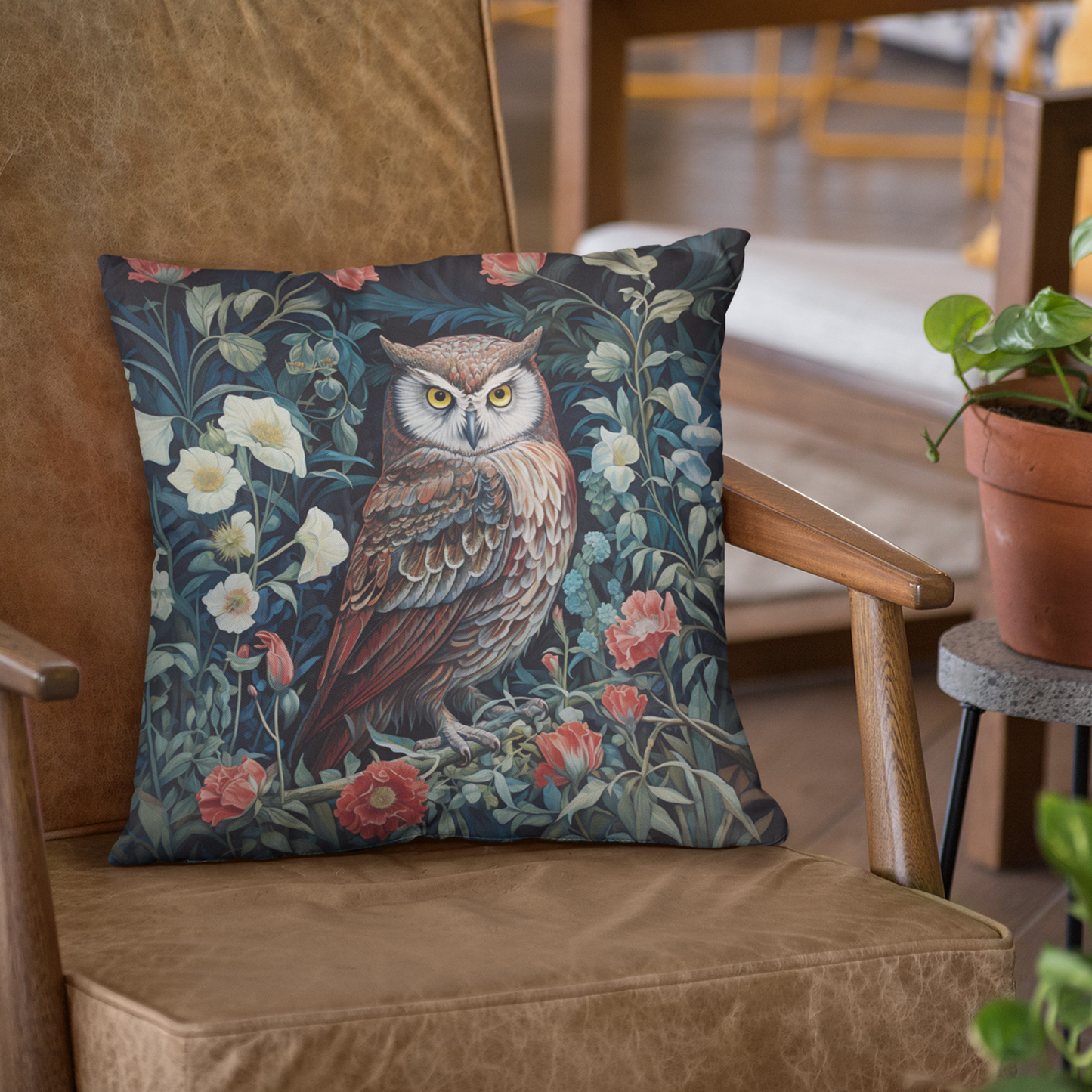 Owl in the Forest Cushion