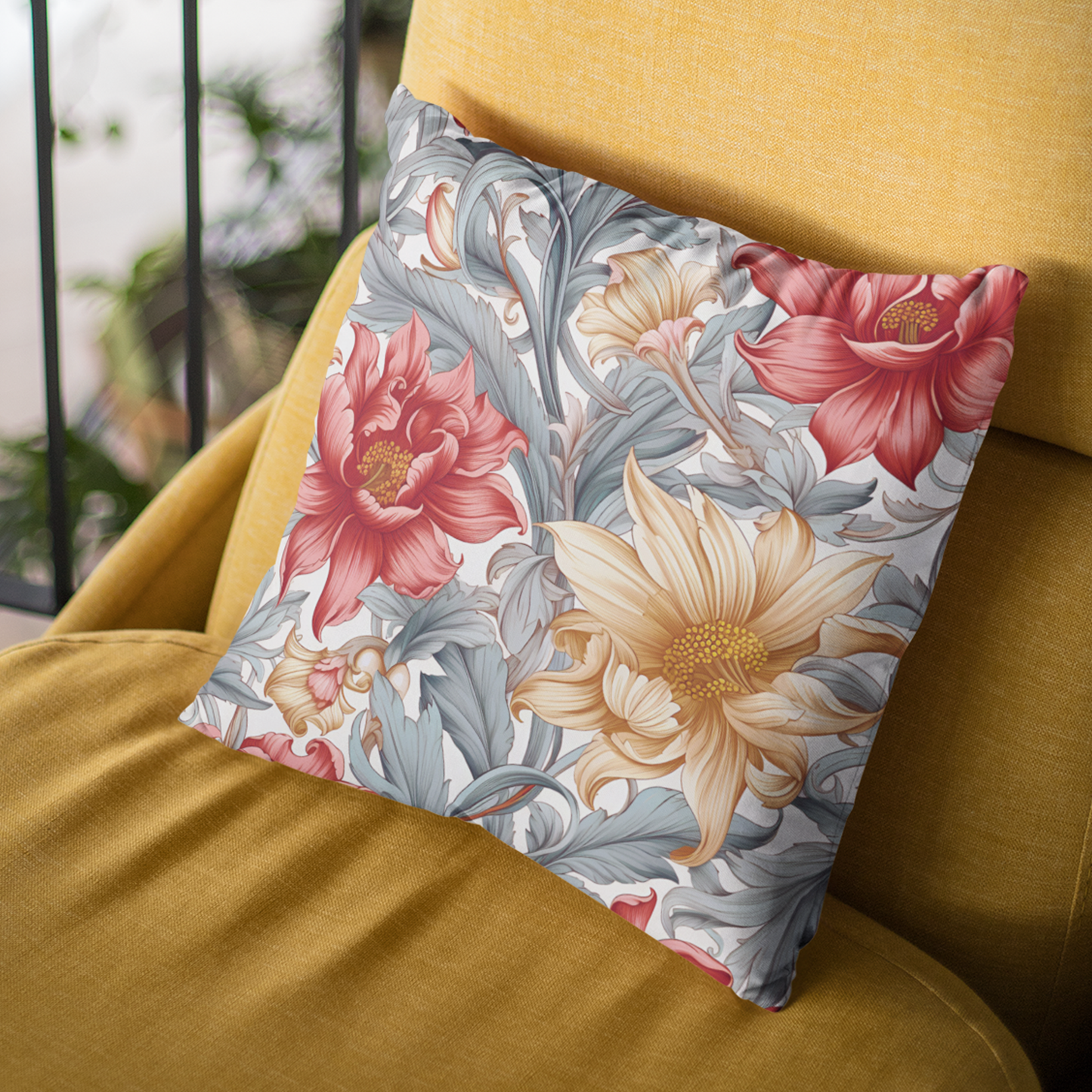 Peony Flower Cushion