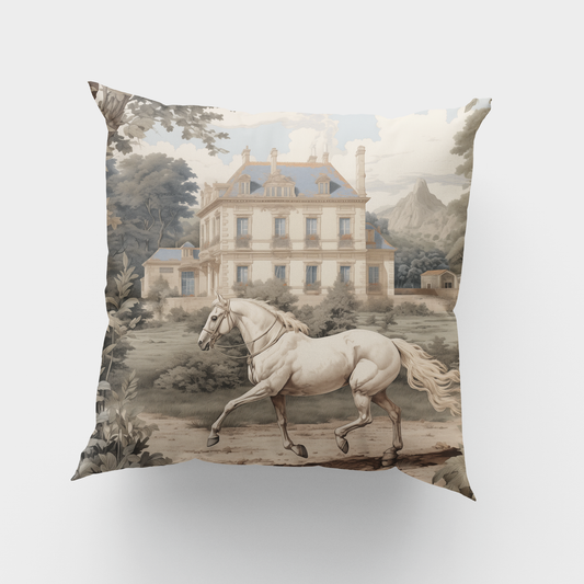 White Horse Cushion Cushion