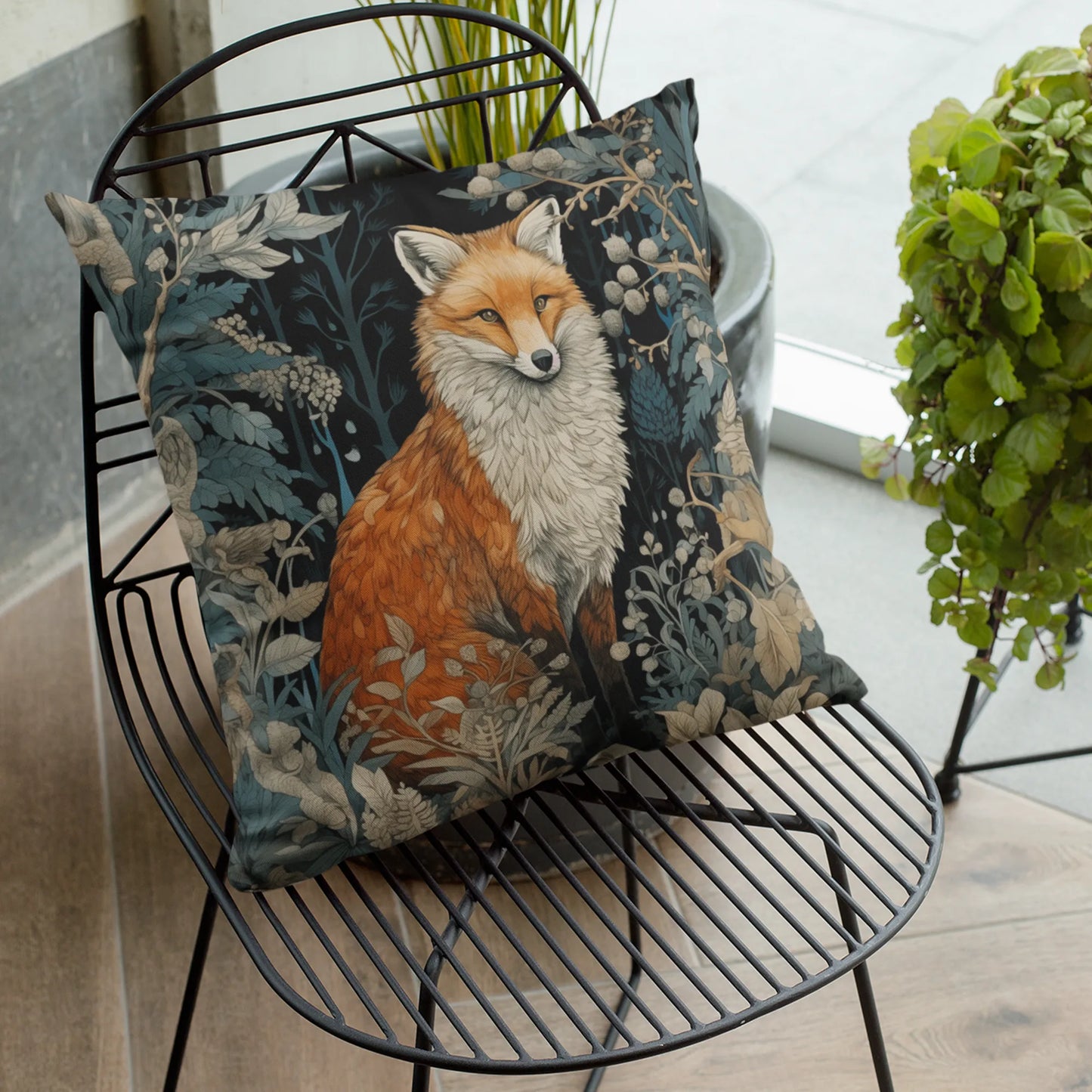 Fox in the Garden Cushion